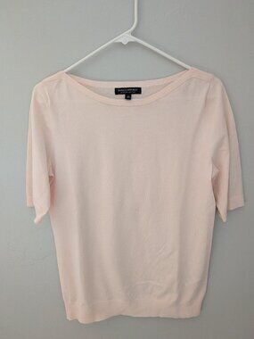 Banana Republic Women's Stretch Cotton Short Sleeve Boatneck Top Size M